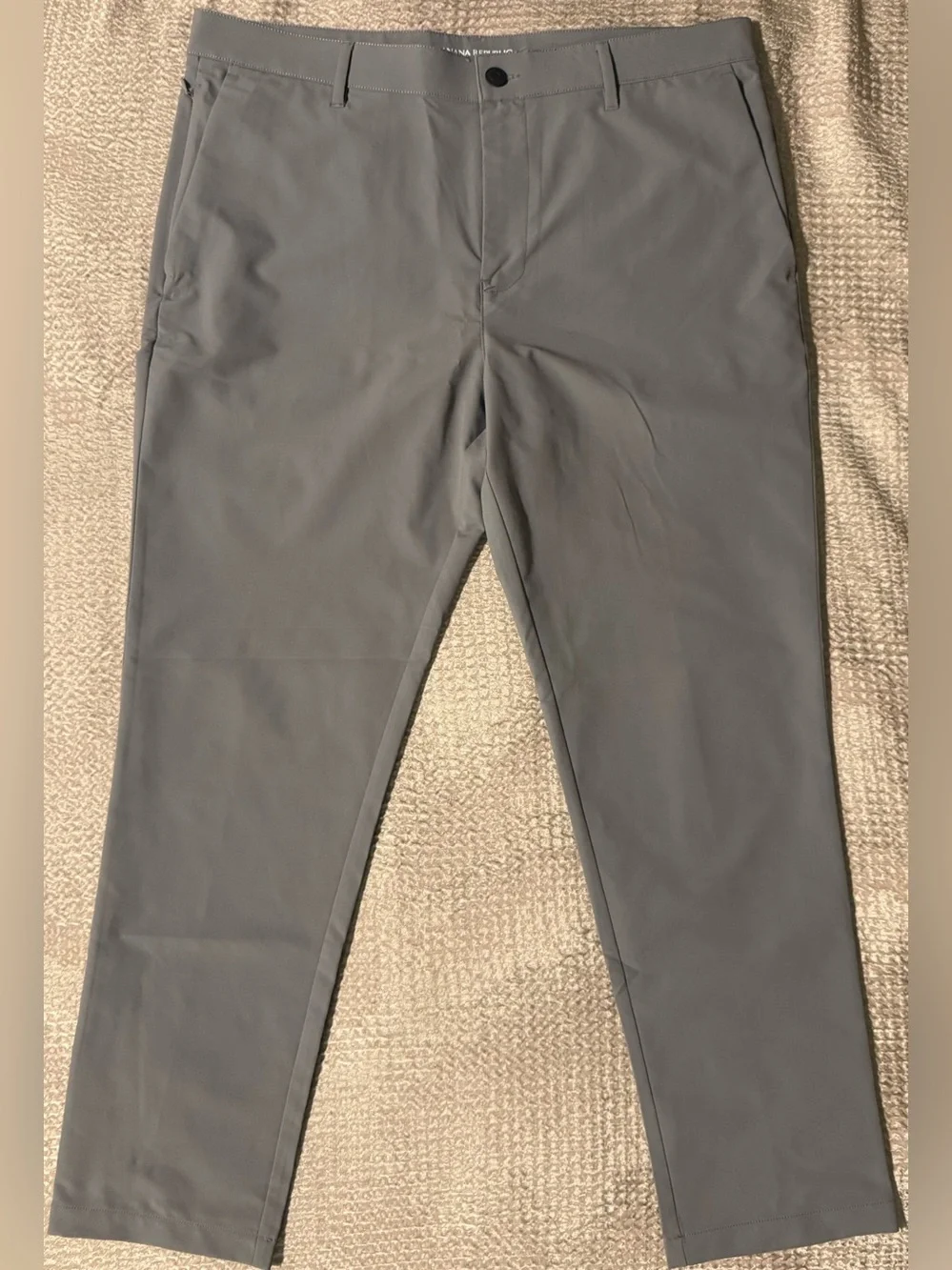 Banana Republic Men’s Tech Performance Pants Gray 36x30 Golf Travel 1557516